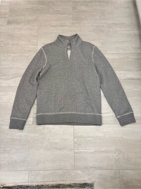 Sonoma Gray Half-Zip Mock Neck Sweater